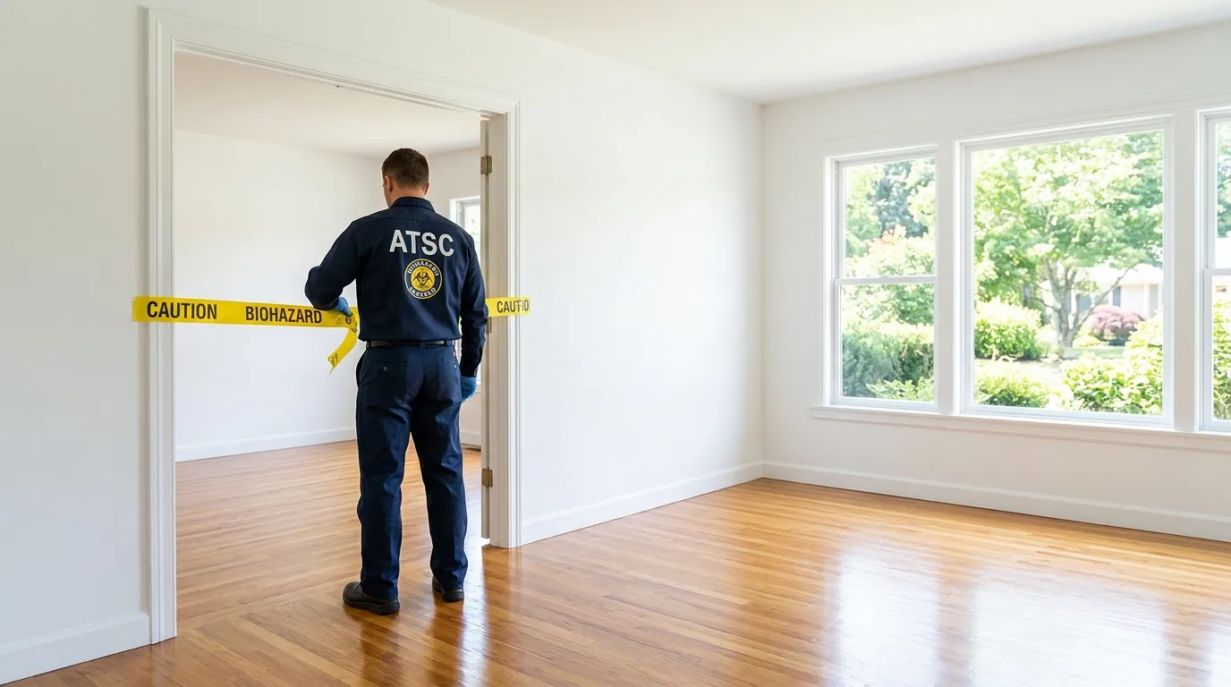 Certified biohazard cleanup crew performing Trauma Scene Cleanup in Decatur